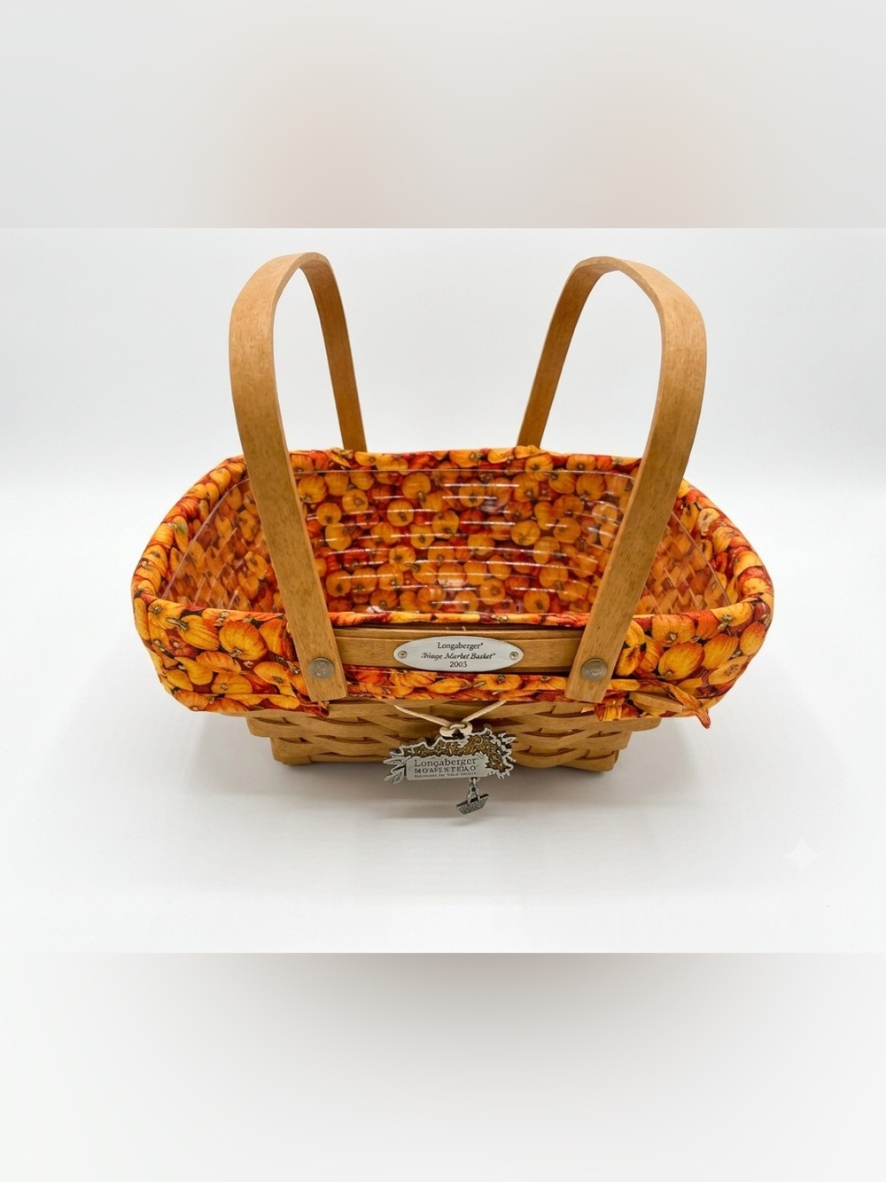 Longaberger Wovem Memories Basket 2006 -Wooden Handles